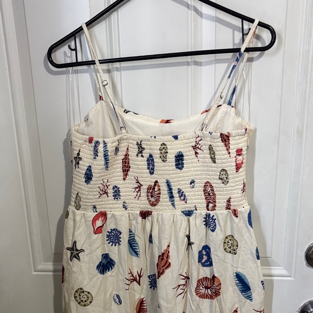 Ladies' Cream Seashell Print Sundress - Picture 4 of 5